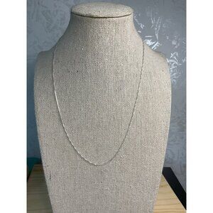 Delicate Sterling Silver Chain Necklace 18-inch Fine Jewelry Minimalist
